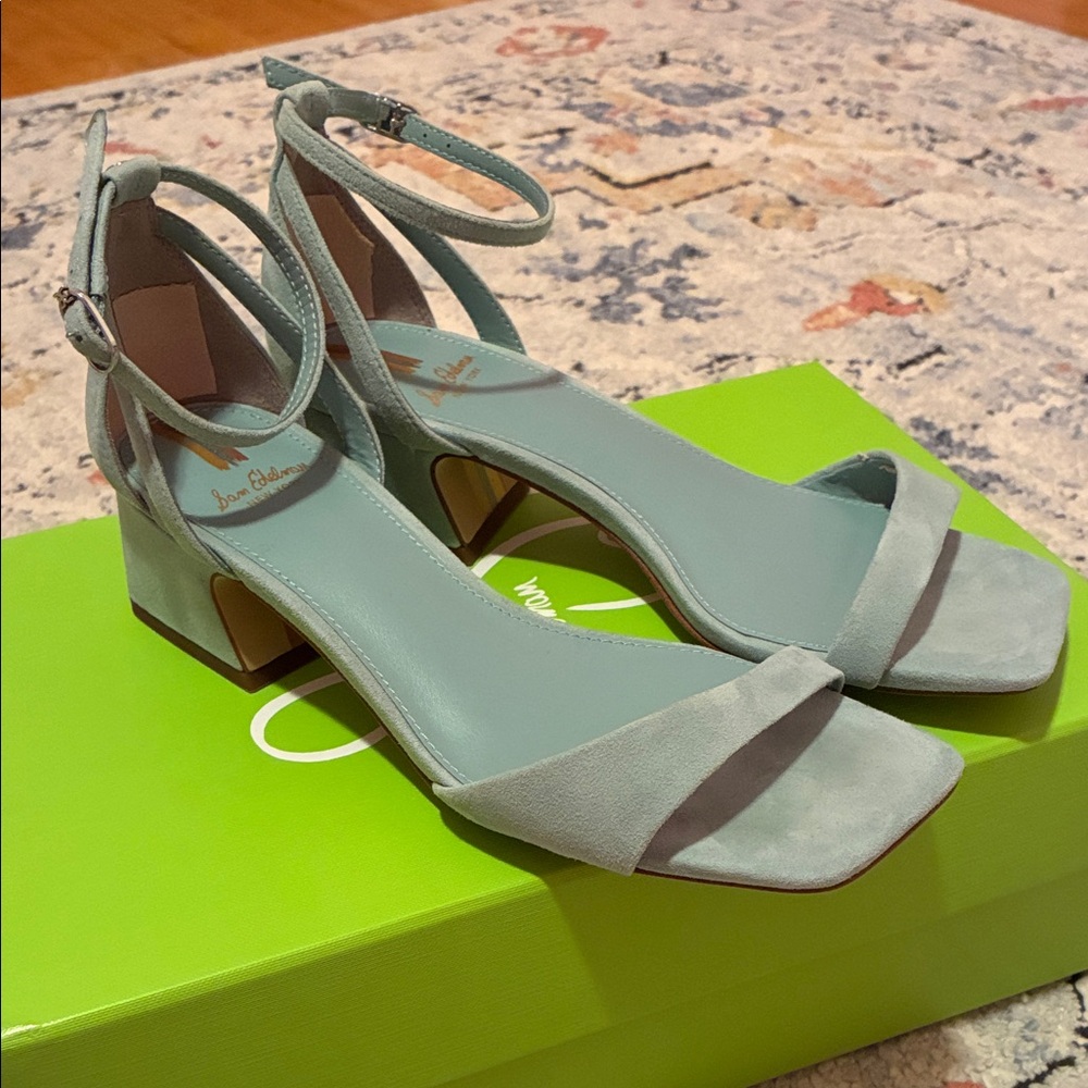 Sam Edelman blue suede ankle shoes